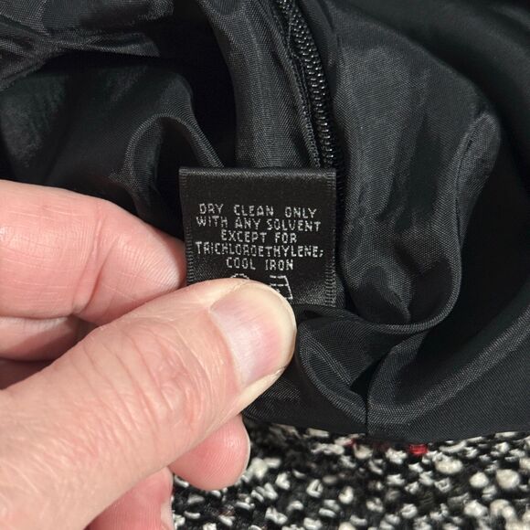 Lafayette 148 New York Black Wool Blend Tweed Style Pencil Skirt Women's Size 4 - Picture 8 of 11